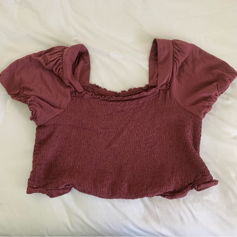 Torrid Puff Sleeve Crop Blouse